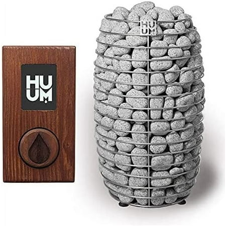 HUUM Hive Mini 6 kW Sauna Heater with UKU Local in Wood - Sauna Stones & Air Tunnel included