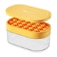 thumbnail image 2 of Bandeja de cubitos de hielo de silicona de grado alimenticio con tapa | Máquina para hacer 24 bolas de hielo redondas para cócteles y bebidas | Diseño apilable y fácil de desmoldar | Incluye, 2 of 3