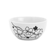 Tabletops Gallery 12 Piece Margo White Floral Hibiscus Ceramic Dinnerware Set, Round Dinner Plates Dishes Bowls, Service for 4