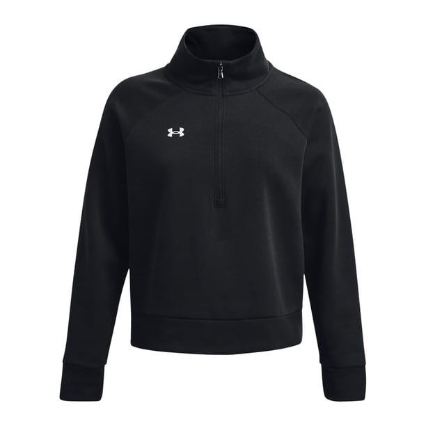 Buzo Under Armour Rival Fleece Mujer con Media Cierre Negro