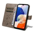 thumbnail image 4 of TECH CIRCLE Wallet Case For Galaxy A03 Core, Emboss Flower Premium PU Leather Magnetic Card Slots Flip Protective Kickstand Case with Wrist Strap for Samsung Galaxy A03 Core 6.5" 2021,Grey, 4 of 8