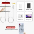 thumbnail image 4 of Clearhill 5V USB COB LED Strip Lights with Remote Dimmable Switch,6.56FT/2M,Warm White 3000K,320LEDs/M,8mm Width,Not Waterproof IP20,1.5M USB Switch Cable,for DIY Home Indoor Decoration, 4 of 9