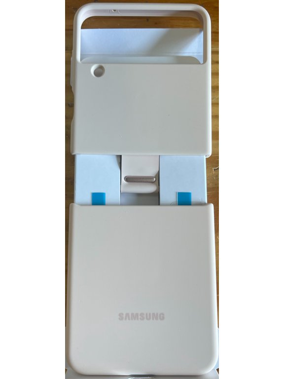 Open Box SAMSUNG Genuine Silicone w Ring Cover For Samsung Galaxy Z Flip4 - Light PINK peach