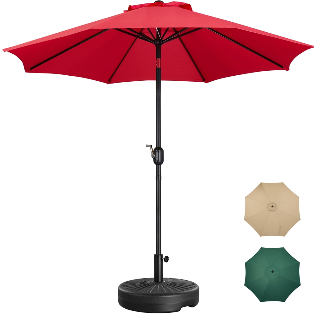 Yaheetech 9FT Market Umbrella with 8 Ribs Tilt and 20'' Patio Umbrella