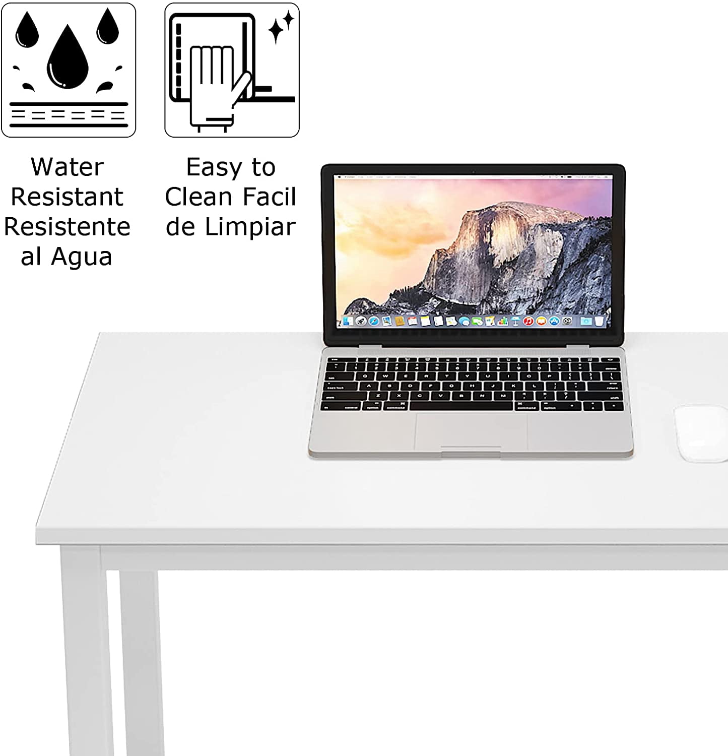 SogesPower 29.5"H Writing Computer Desk for Home Office- White