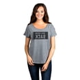 thumbnail image 2 of Thread Tank Never Look Back Women's Relaxed Slouchy Dolman T-Shirt Tee Heather Grey Medium, 2 of 4