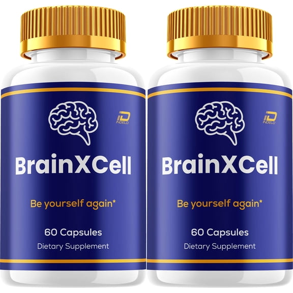 BrainXCell Capsules – Brain X Cell Natural Blend Memory Focus Support Supplement, 2 Pack, 120 Capsules