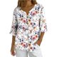 thumbnail image 2 of Xuyuer Solid Button Shirt Blouse - Women's Fashion Loose Female Neck T-Shirt Style Top for Smart Casual Office Wear, Weekend Brunch Outings & Effortless Minimalist Everyday Style, 2 of 7