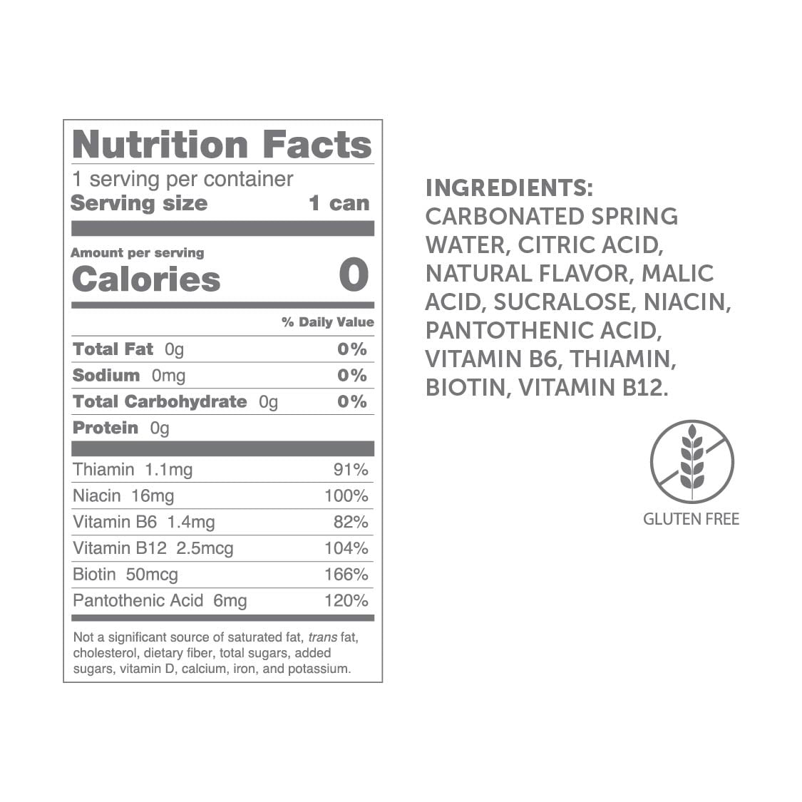 Get More Vits Sparkling Apple & Raspberry – Vitamin B (12-Pack Case) – Energy & Mood Support, Zero Sugar, Sparkling Fruit Drink
