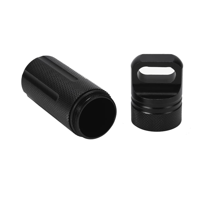 Porte-Bouteille de Médicaments Porte-Pilules Extérieur Étanche Porte-Clés Rangement Porte-Pilules Conteneur Scellé Noir
