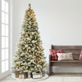 thumbnail image 2 of Holiday Time 7.5' Pre-lit Flocked Glacier Spruce Christmas Tree, Green, 2 of 6