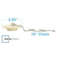 thumbnail image 4 of Mainstays Rubber Tub Stopper with Stainless Steel Beaded Chain White Fits 1.5" - 2" Drains, 4 of 8