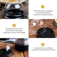 thumbnail image 5 of MINKUROW 200pcs Clear Plastic Mooncake Boxes Mini Cupcake Boxes Cookie Muffin Boxes with Dome Lids for Wedding Birthday Christmas Party Black, 5 of 8
