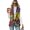 Bright Neon Animal Print, variant on Open Front Women's Sleeveless Waistcoat Vest for Summer Work Going Out, Dressy Wrinkle Resistant Vest Jacket, Sea Turtle Floral Pattern