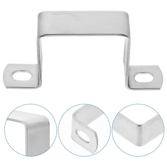 HEMOTON 8Pcs Square Tube Clamp Bracket Pipe Clamp Pipe Support Base Hanger Replacements