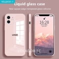 thumbnail image 2 of [Envío 24 Horas] Funda De Teléfono De Vidrio De Borde Recto Macaron Para iphone 11 12 14 Pro Max 14Plus Silicona Suave Templado Para Cubierta Completa, 2 of 4