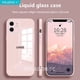 thumbnail image 2 of [Envío 24 Horas] Funda De Teléfono De Vidrio De Borde Recto Macaron Para iphone 11 12 14 Pro Max 14Plus Silicona Suave Templado Para Cubierta Completa, 2 of 4