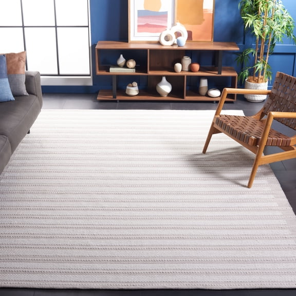 SAFAVIEH Kilim Alondra Striped Area Rug, Grey/Ivory, 8' x 10'