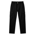 thumbnail image 5 of Tqcoqu Women's High Waist Cargo Pants with Multi Pocket,Elastic Back Waist Straight Leg Long Casual Outdoor Work Trousers,Black Women's S-XXL, 5 of 7