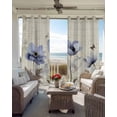 thumbnail image 2 of Purple Spring Floral Blackout Curtains for Bedroom/Living Room, Thermal Insulated Kitchen Curtains, Vintage Botanical Retro Art Grommet Darkening Window Treatment Drapes 27.5"x39"x2, 2 of 8