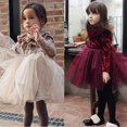 thumbnail image 1 of Princess Cute Warm Infant Baby Girl Velvet Dress Turtleneck Ruffle Solid Lace Tutu Dress Spring, 1 of 4