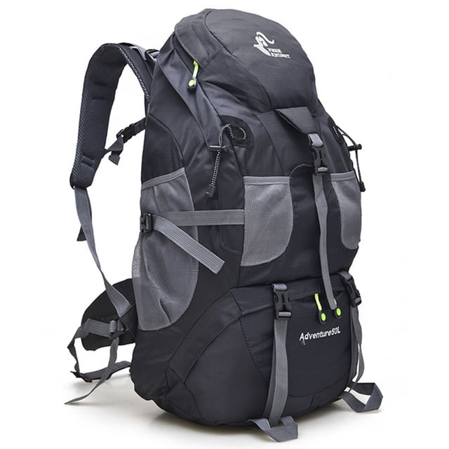 Mochila de senderismo de 50 litros, resistente al agua, ideal para acampar y excursiones de un día.