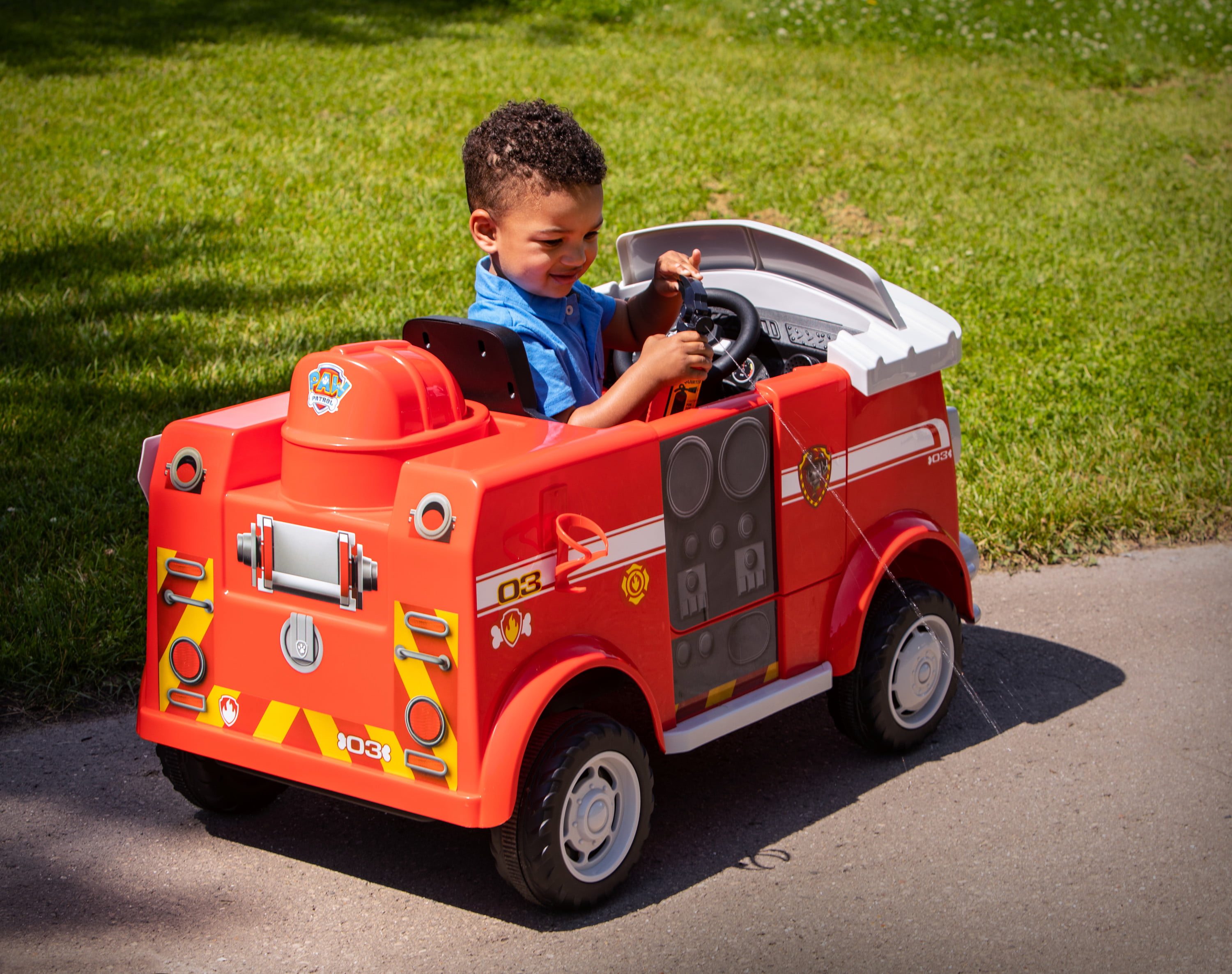 paw patrol fire truck 6 volt powered ride on toy