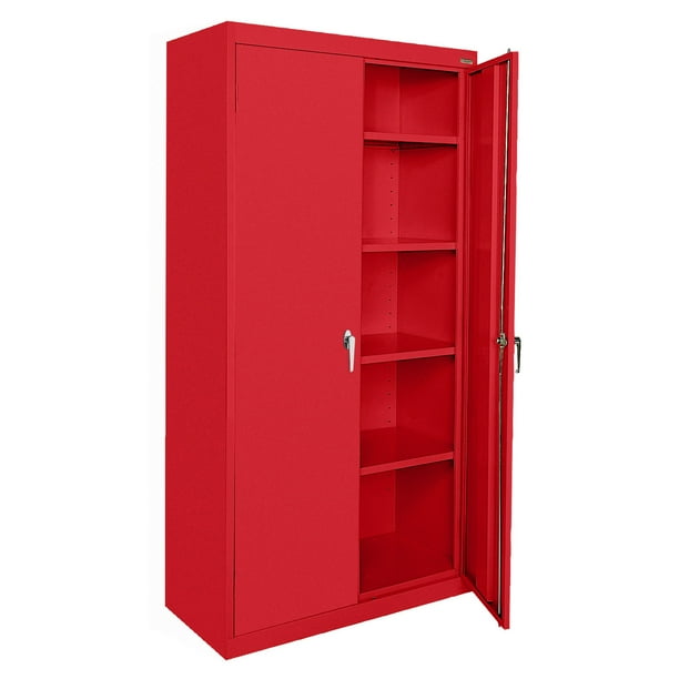 Sandusky Lee 36"W x 24"D x 78"H Locking 5Shelf Locking Steel Storage with Swing Handle