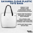 thumbnail image 3 of Savanna Clear Plastic Tote Bags Set of 10, Bulk Pack - Perfect for Employees, Students, And For Everyday Use - Clear, 3 of 5
