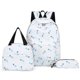 thumbnail image 1 of Bolsa 3 unids/set mochila para mujer con estampado floral, mochila escolar para niñas para vacaciones (azul) JShteea Para Estrenar, 1 of 9