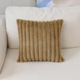 thumbnail image 4 of Paquete de 2 piezas, decoración de felpa de piel sintética de doble cara, funda de almohada de abrazo, sofá, dormitorio con rayas difusas, funda de almohada suave, funda de cojín, 4 of 5