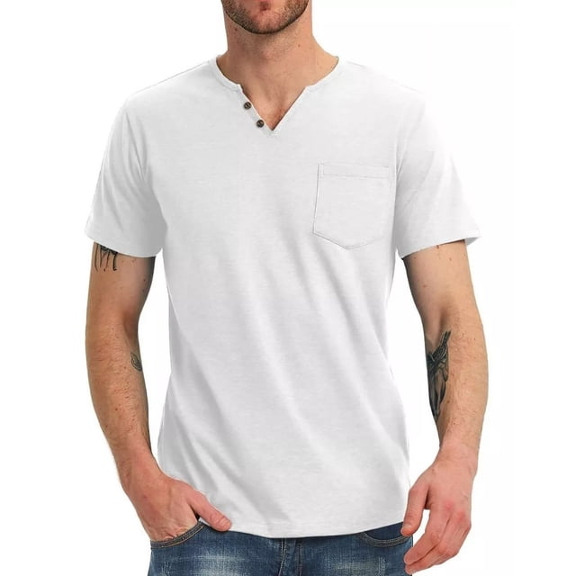 Playera Casual Moda Manga Corta Para Hombre Cuello V