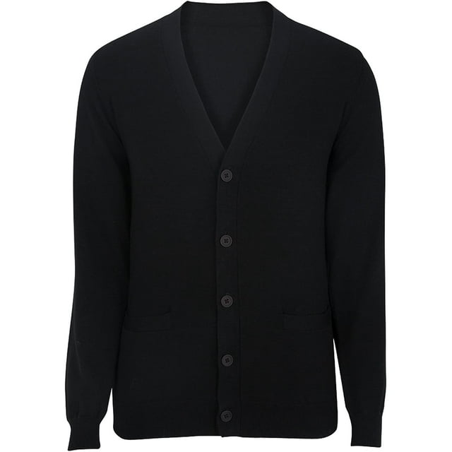Ed Garments V-Neck Cotton Blend Cardigan-2Pockets