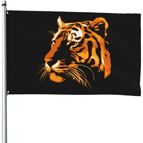Heavy Duty Realistic Tiger Flag 4x6 Ft Durable Outdoor Banner Home Party Welcome Flag Patio Decor Flag