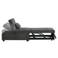 thumbnail image 3 of UHOMEPRO Folding Sofa Bed Chair, Single Folding Ottoman Sofa Bed, Sleeper Folding Chair with Linen Fabric, Sleeper Couch Bed for Living Room and Bed Room, Dark Gray, 3 of 12