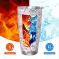 thumbnail image 6 of Salouo Llama Unicorn and Rainbow Print 20oz Tumbler with Lid,Stainless Steel Vacuum Insulated Tumbler Durable Insulated Coffee Mug Thermal Cup with Splash Proof Sliding Lid-Straw Three-piece Set, 6 of 8