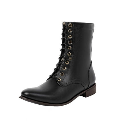 

Rdeuod Boots For Women Fashion Large Size Autumn Low Heeled Shoes Short Pointed Womans