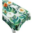 thumbnail image 2 of Tropical Green Palm Leaves Tablecloth, Exotic Fantasy Hawaiian Luau Jungle Beach Themed Party Decorations, 60 X 84 inches, 2 of 4