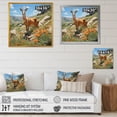 thumbnail image 4 of Designart "Antelope in Blooming Meadow" Abstract Framed Wall Art Decor - Modern Brown Abstract Fractal Living Room Framed Canvas Art, 4 of 6