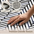 thumbnail image 6 of ODIKA 8'x10' Washable Area Rug Striped Door Zigzag Doormat Featuring Bold Monochrome Stripe for King Size Bedroom Under Bed, Master Suite, Non-Shedding, Easy Care, 6 of 7