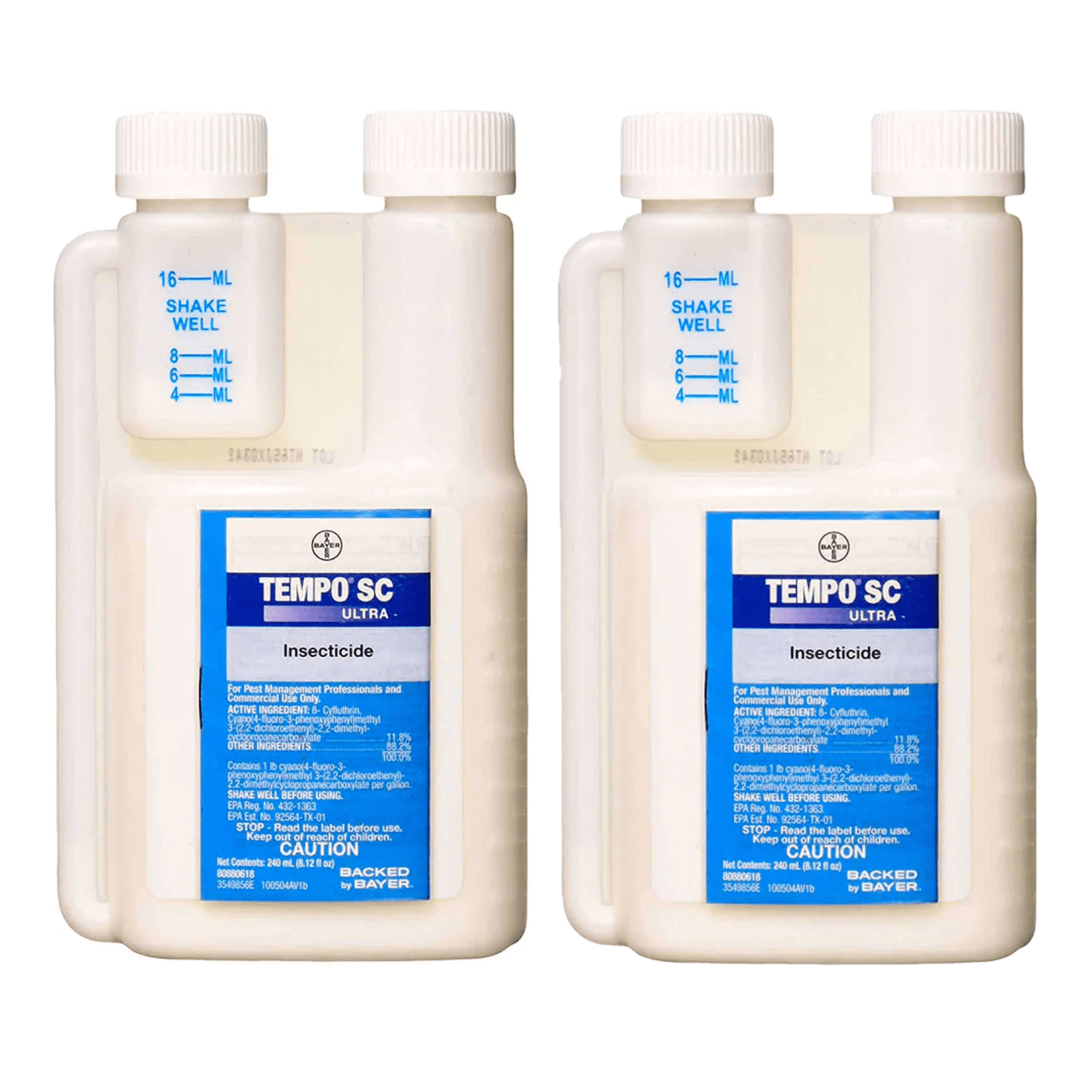 Bayer Tempo SC Ultra Insecticide Kills Ants, Bed Bugs, Yellow Jackets plus 100s more; 240mls (8.12fl oz) - Two Pack