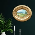 thumbnail image 4 of relayinert Photo Frame Display Living Room Desktop Round Picture Decors Flower Frame Gold Oval, 4 of 6