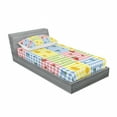 thumbnail image 3 of Spring Bedding Set with Sheet & Covers, Colorful Pattern with Strawberries Chamomiles Bluebells and Marigold Picnic Design, Printed Bedroom Decor 2 Shams, 4 Sizes, Multicolor, by Ambesonne, 3 of 3
