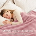 thumbnail image 6 of Luxury Faux Rabbit Fur Throw Blanket for Couch,Super Heavy Warm Cozy Blanket for Sofa Bedroom Living Room,Ultra Soft Fluffy Reversible Plush Blanket for Home Decor Gifts,Pink, 6 of 13