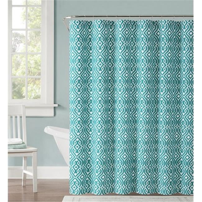 Luxury Home Brayden Shower Curtain, Teal 72 x 72 inch