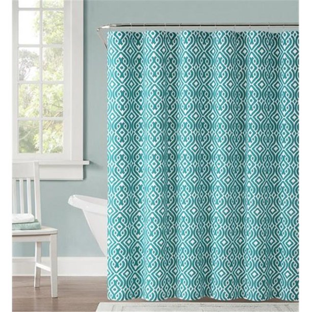 Luxury Home Brayden Shower Curtain, Teal 72 x 72 inch