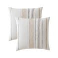 thumbnail image 2 of Jela Euro Sham with Clipped Stripes, White Cotton, 26 x 26, 2 of 3