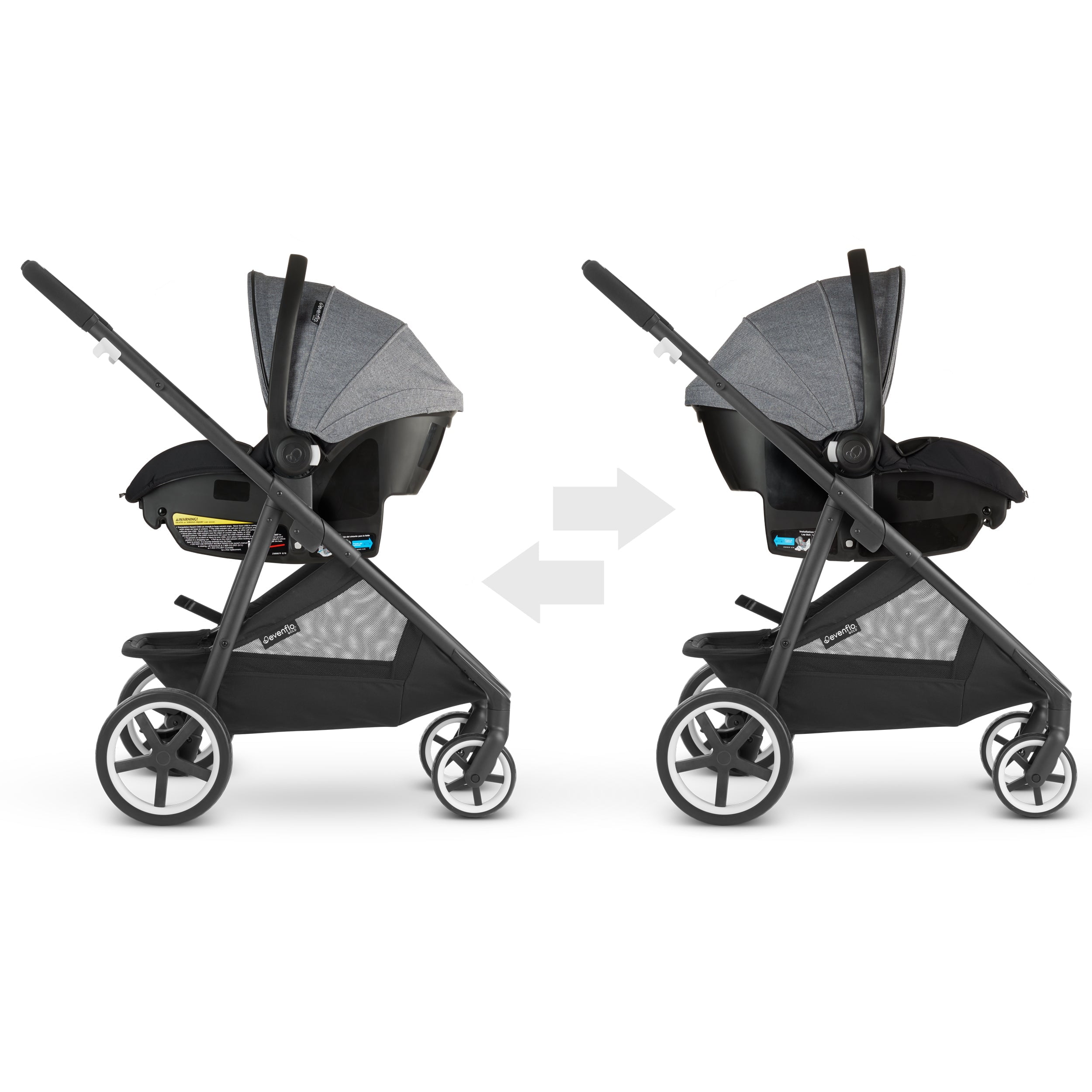 GOLD SensorSafe Shyft Smart Modular Travel System (Moonstone Gray)