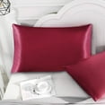 thumbnail image 7 of Astarin Satin Silk Pillowcase for Hair, Wine Queen Size silk pillow, Satin Pillow Covers 2 Pack with Envelope Closure, 20x30 Inches, 7 of 7