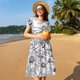 thumbnail image 4 of Disketp Country Farm Scene para Vestido de Manga Corta para Mujeres, Vestidos de Verano para Mujeres, Casual y Holgado para la Playa, 4 of 6